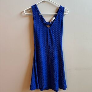 Super Cute Textured Blue Dress